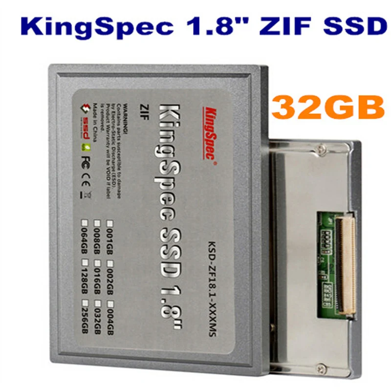 Бренд Kingspec 1.8 &quotZIF 44pin IDE SSD 32 ГБ 64 128 модуль твердотельный жесткий диск для ноутбук