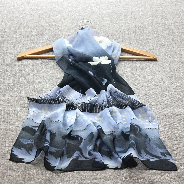 Оптовая продажа по 10 шт. 100% чистый Шелковый жорет платок для шарфа цвет: как на