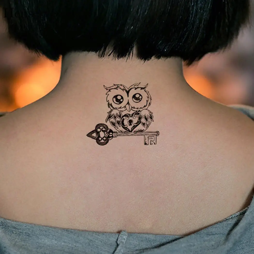 Men Teens Guys New Women Waterproof Owl-shaped Tattoo Stickers for Arms Shoulders Chest | Красота и здоровье
