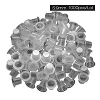 1000pcs plastic disposable tattoo ink cups microblading pigment clear holder container cap tattoo accessory permanent makeup