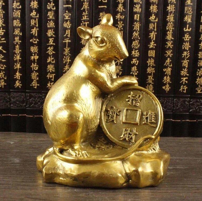 ZSR 505 + медная Мышка для крыс домашний интерьер Двенадцать зодиака фэн шуй