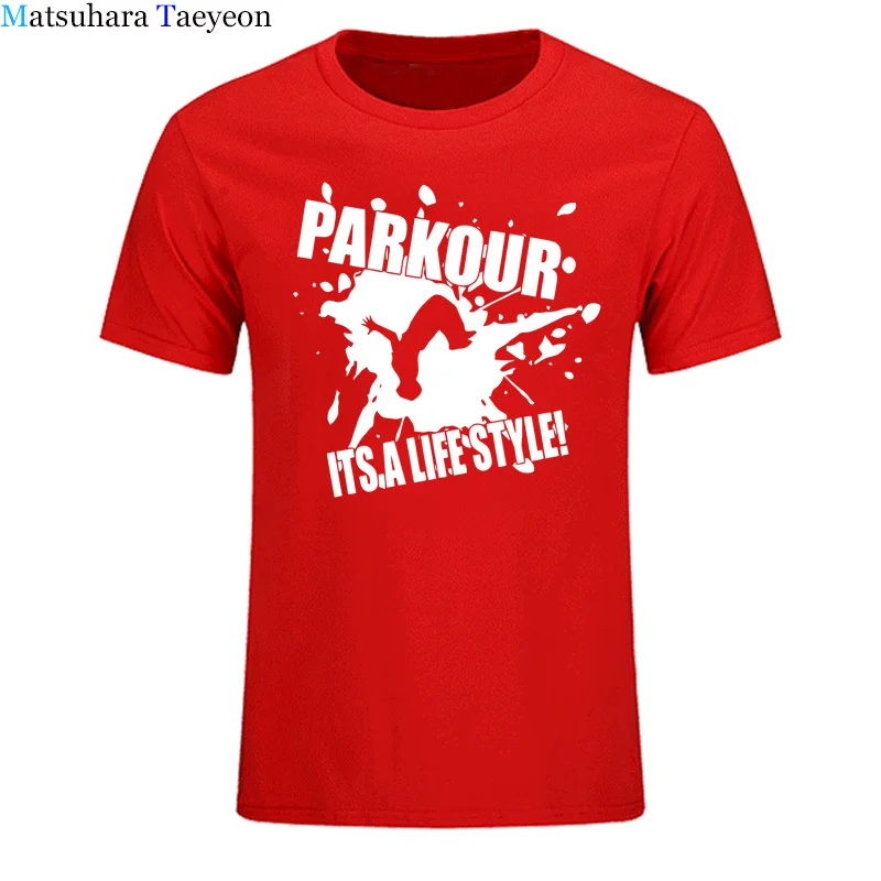 Мужская футболка с круглым вырезом Parkour Its A Повседневная хлопковая короткими