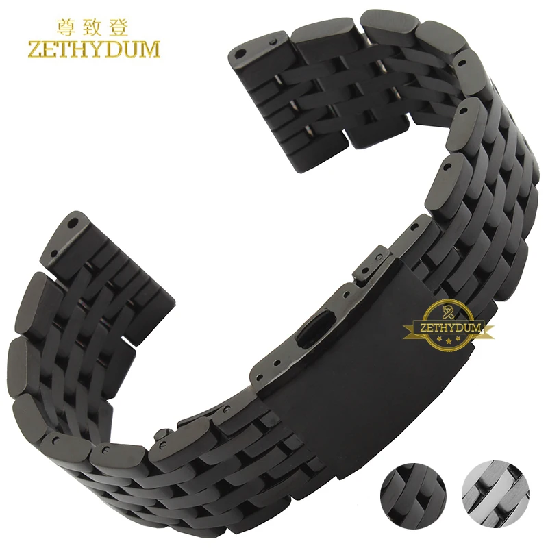 Браслет из нержавеющей стали твердого металла ремешок 24 26 28 30 мм ремни для