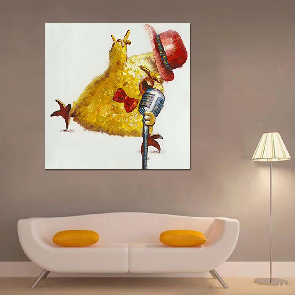 Картина маслом на холсте с изображением пения | Дом и сад