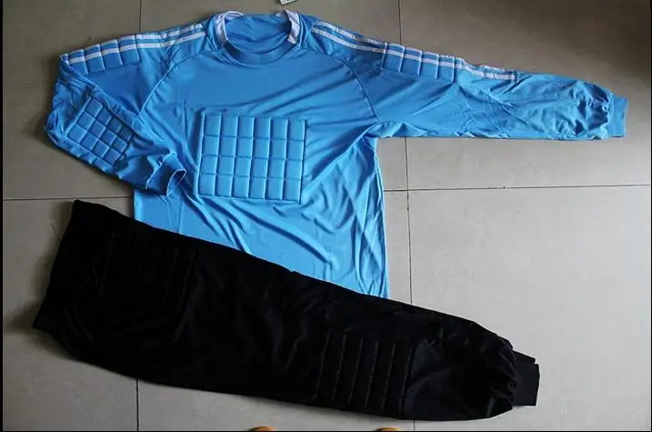 Для взрослых высокая эластичность полиэстер вратаря наборы дышащий футбол