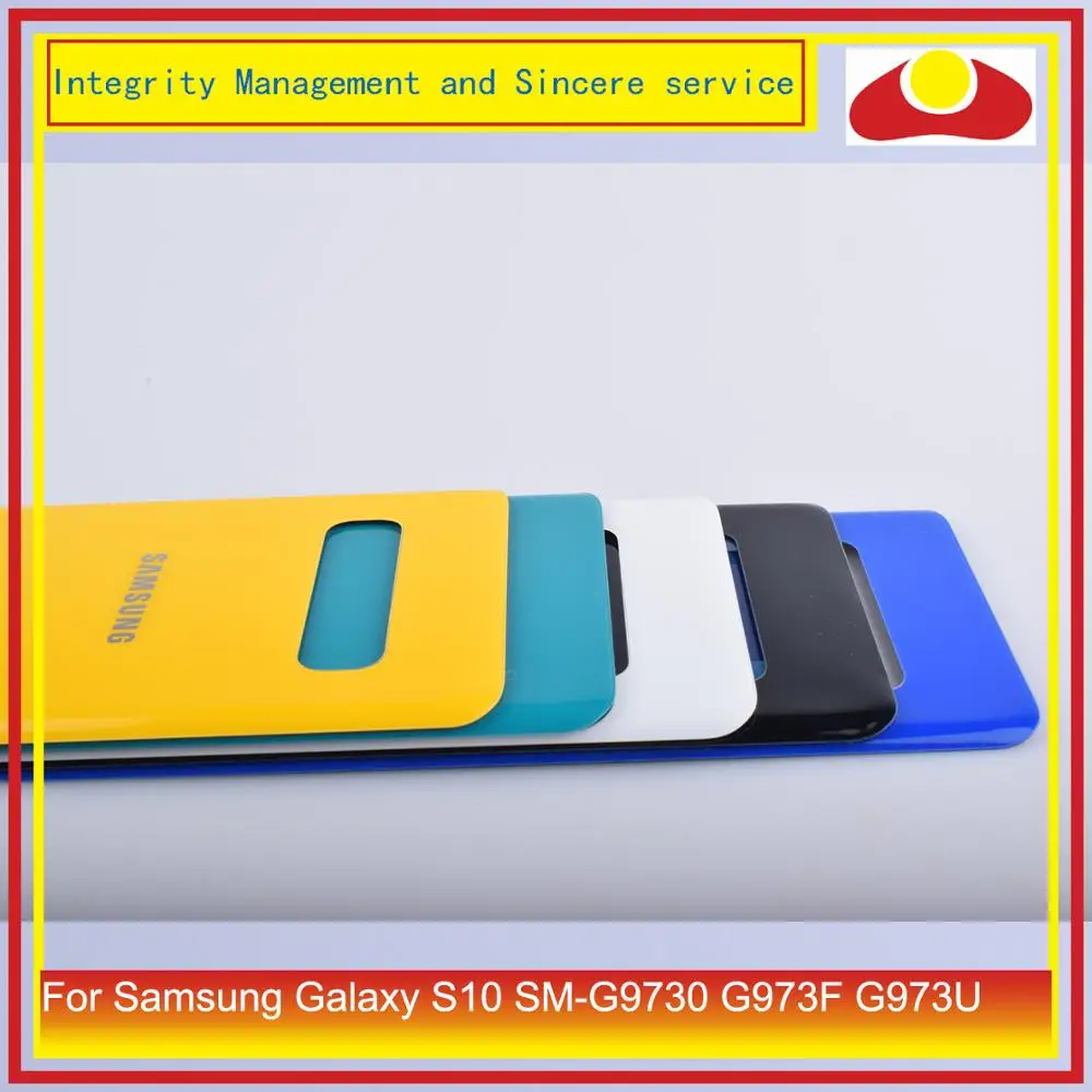 Для samsung Galaxy S10 G973F SM-G973F G973 корпус батарея Дверь Задняя стеклянная крышка чехол S10 Корпус Замена