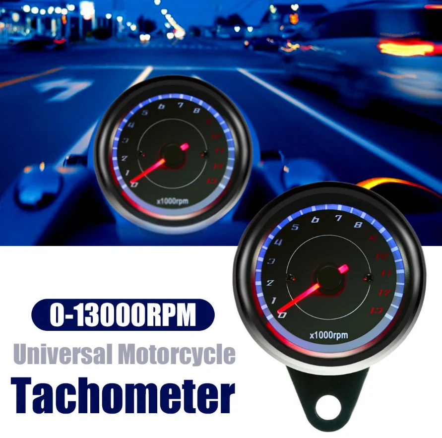 12V датчик спидометра тахометра мотоцикла 0 13000 RPM Синий Красный светодиодный