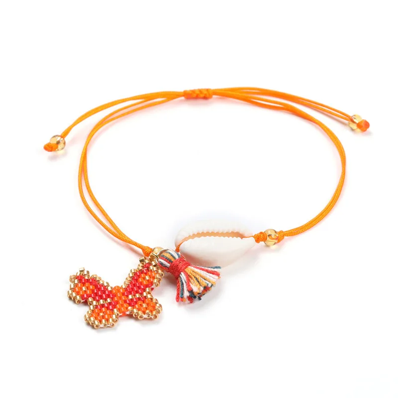 SHINUSBOHO белый браслет с бабочкой женские браслеты ювелирные изделия на удачу