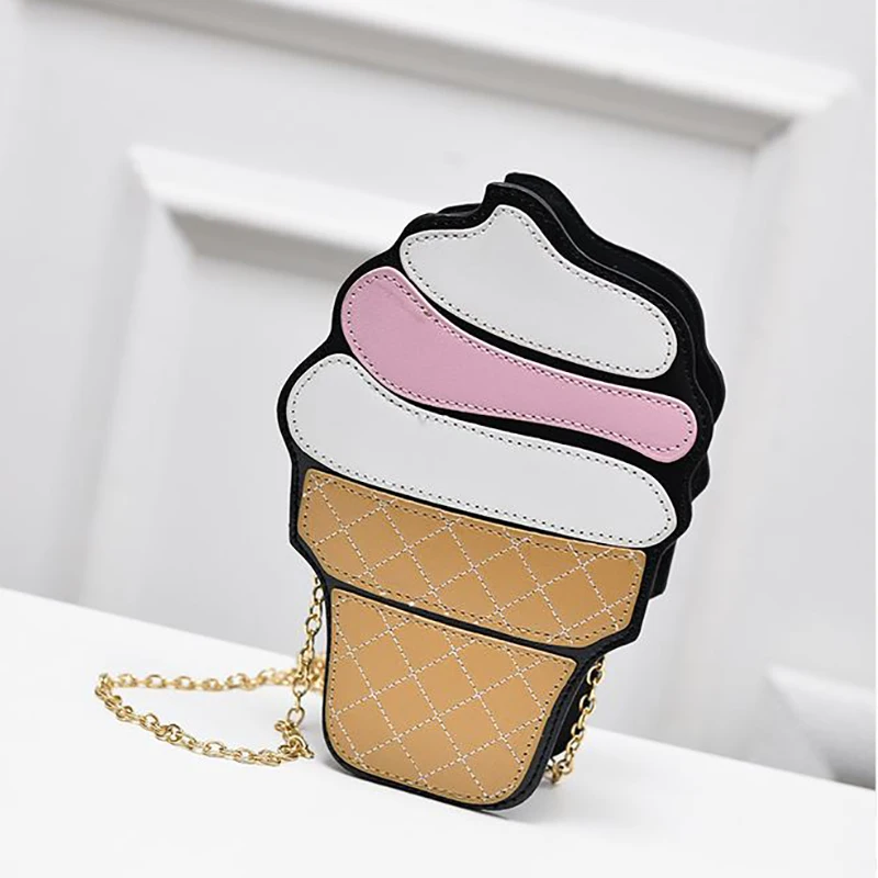 Новые милые Мультяшные женские мини сумки с мороженым маленький клатч на цепочке
