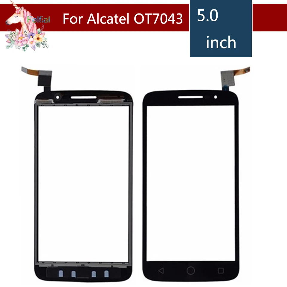 

5.0" For Alcatel One Touch POP 2 7043 OT7043 Touch Screen Digitizer Sensor Outer Glass Lens Panel Replacement