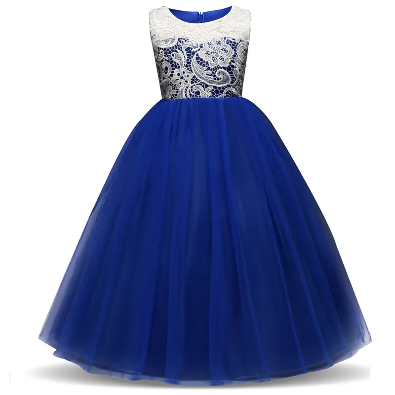 Летнее фатиновое платье принцессы с цветочным рисунком для девочек детская