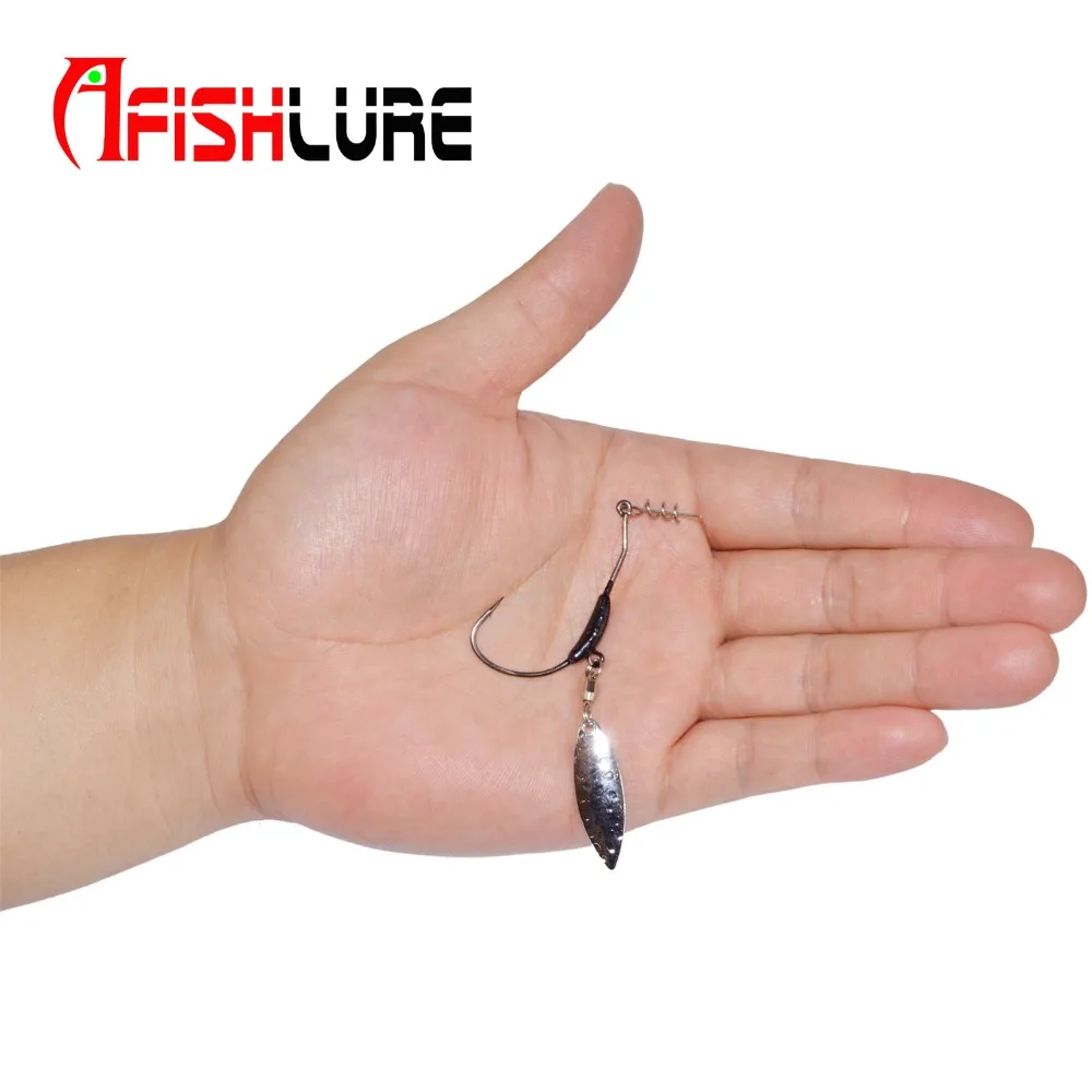 3 шт./лот кренк рыболовный крючок со свинцом с металлическими ложками блестками 2