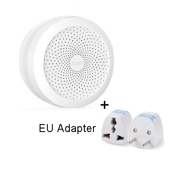 Add EU adapter Крепление для спортивной камеры Xiao mi Aqara шлюз концентратор Беспроводной Wi-Fi Zigbee RGB светодиодный ночной Светильник работать с Apple Homekit mi Home приложение Aqara Smart APP - Цвет: Add EU adapter