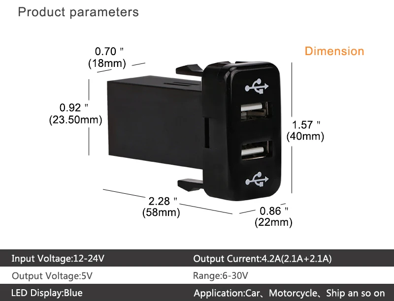 Двойной USB зарядное устройство для Toyota VIGO USB адаптер разъем интерфейс автомобиля 2 порта интерфейс приборной панели гнездо модификация автомобиля