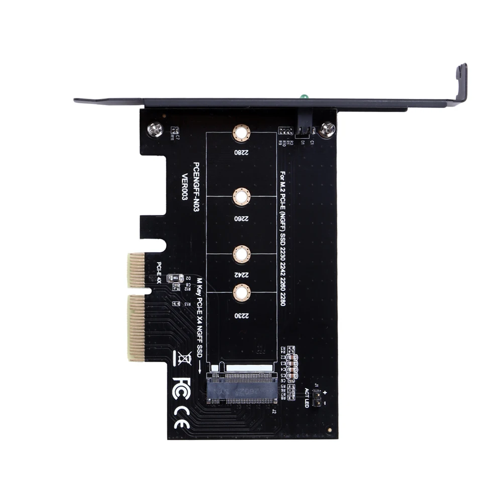 Адаптер PCI Express для SSD накопителя 4 к M Key M.2 E (NGFF) 2230 2242 2260 карта X4 NG|pci express|pci 4xpci express pci