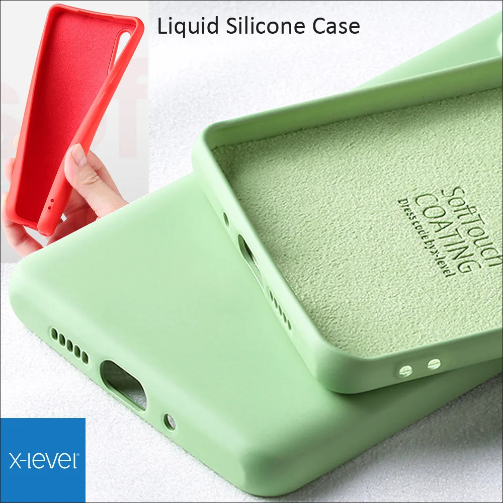 Жидкий силиконовый чехол X Level для Huawei P30 Pro Lite тонкий защитный из мягкого гелевого