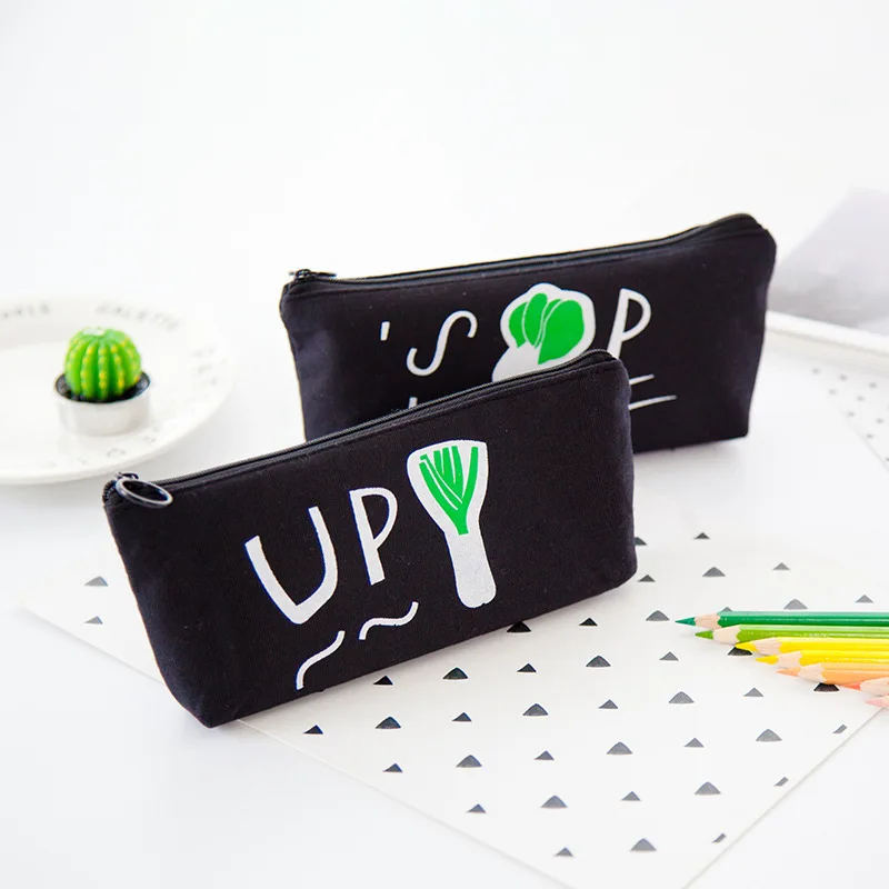 Романтичный пенал для вегетарианской диеты модный из парусины хранения