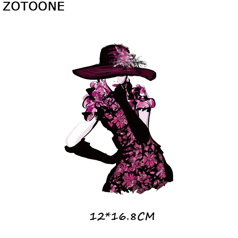 ZOTOONE/красивая модная одежда для девочек с утюгом на уровне А, нашивки с теплопередачей, пирография для самостоятельного изготовления футболок, одежда с декоративным принтом - Цвет: 12