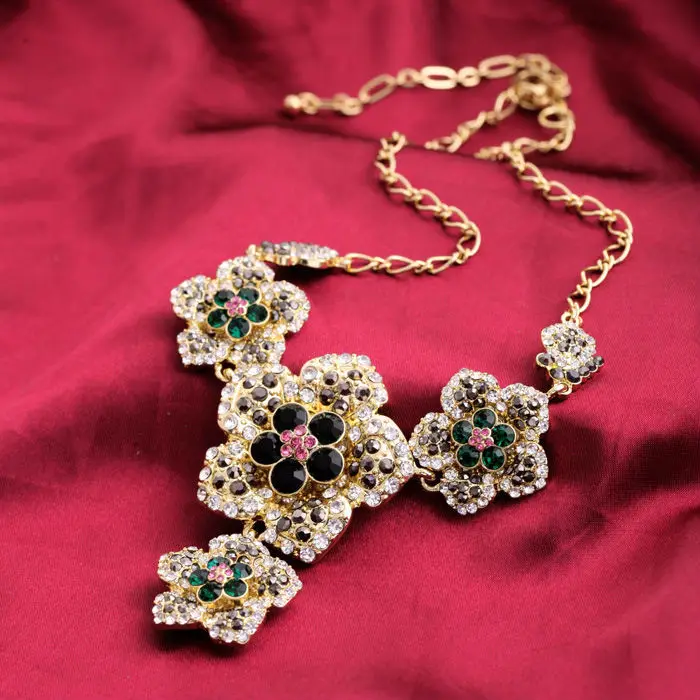 Оптовая цена Очаровательные золотые ювелирные изделия принцессы кристалл