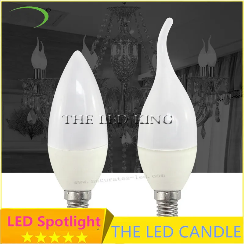 1X 10X 6 шт./лот Светодиодная лампа свеча E14 светодиодный светильник 220V 240V 5W 7W