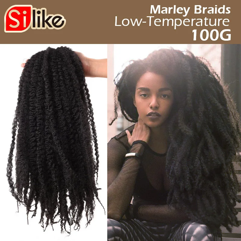 S Soft Afro Marley Twist  Hair 18 Inch Crotchet Synthetic Braiding Hair