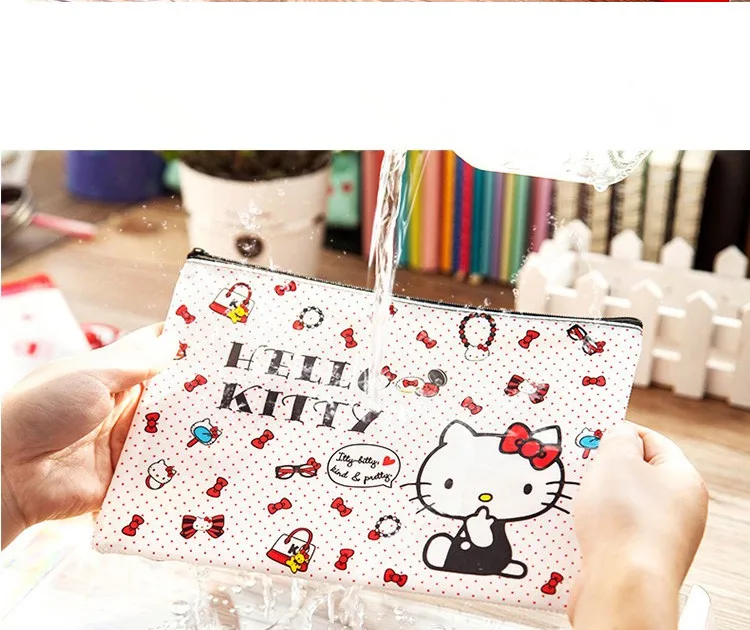 Корейские канцелярские принадлежности hello kitty А4 сумка для файлов прозрачная бумажная сумка на молнии папка для карандашей А5 офисные школьные принадлежности B59