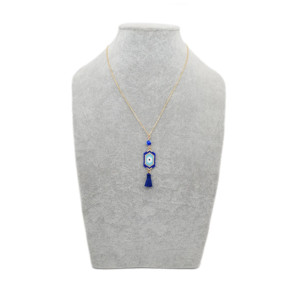 Go2boho, ожерелье от сглаза,, ожерелье Миюки, s, женское колье, ювелирное изделие, золотая цепочка из нержавеющей стали, Bijoux Ins, кисточка ручной работы