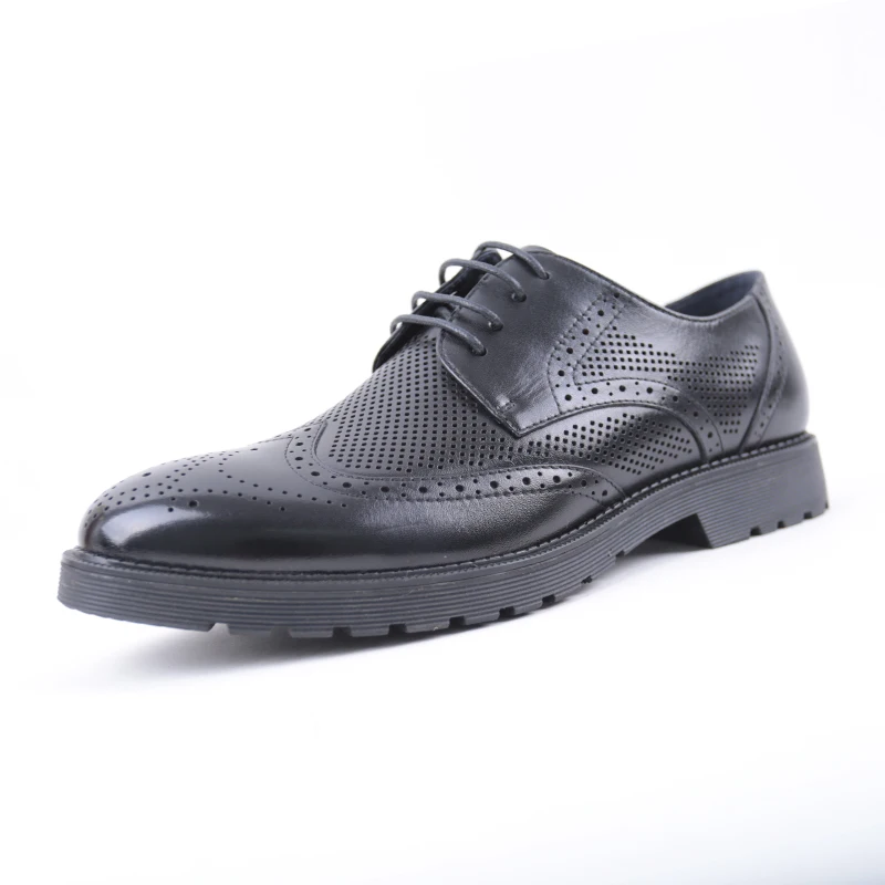 SHUANGFENG New 2018 Men Casual Shoes Genuine Leather Summer Breathable Holes Luxury Brand Lace up Man Footwear | Обувь