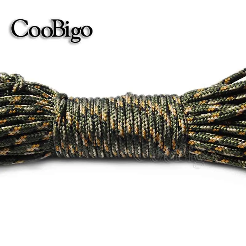 1 шт 50ft Dia.2mm Strand Core Paracord браслет талреп Кемпинг веревка для выживания парашют шнур# S0025-50A/B(Mix-s