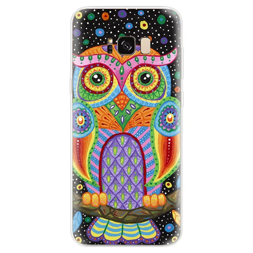 Silicone Case For Samsung Galaxy J1 J3 J4 J5 J6 J7 S9 plus A3 A5 A7 A8 A30 A50 2016 2017 2018 Owl Cover Funda AB038 |