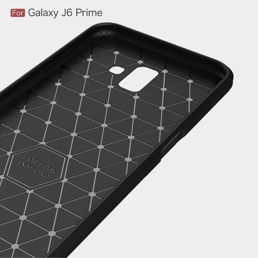 Чехол для Samsung Galaxy J6 Plus силиконовый чехол из углеродного волокна с полным