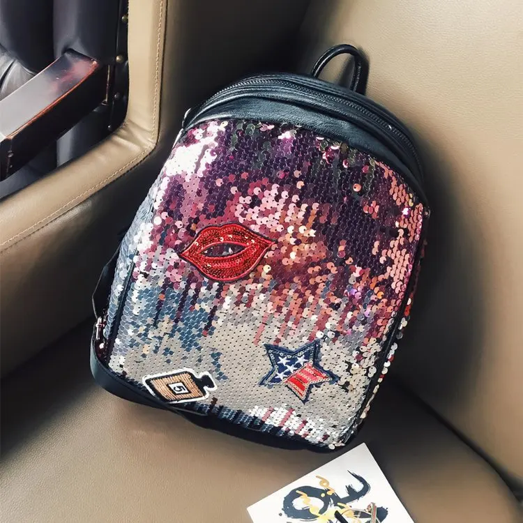 Женский рюкзак с блестками и помадой школьные рюкзаки для отдыха|fashion bookbags|school