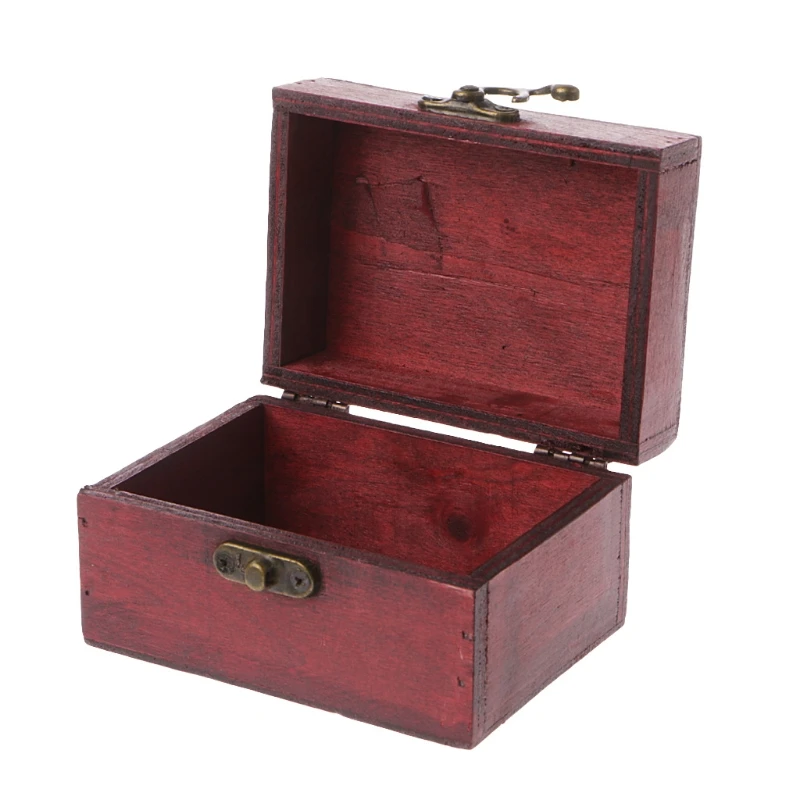 Классический деревянный квадратный ящик для хранения ювелирных изделий