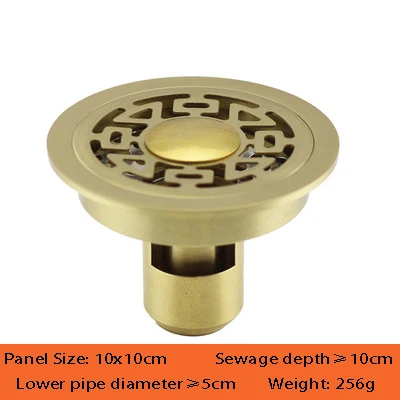 Бесплатная доставка 10 см латунный чехол для ванной комнаты сливная решетка