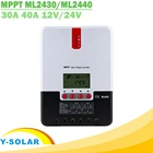 Контроллер заряда солнечной батареи MPPT 30 А 40 А 12 В 24 В, автомобильное зарядное устройство с ЖК-дисплеем, литиево-свинцово-кислотный гель AGM для солнечной панели макс. 100 в