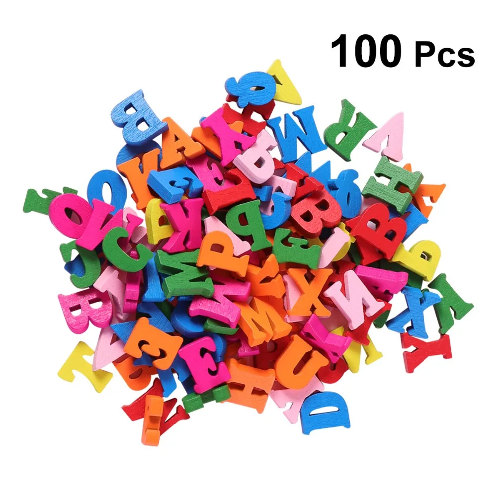 100 шт. декоративные деревянные буквы алфавита для детей|Декоративные и цифры| |