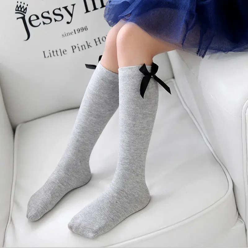 Гольфы с бантом из органзы на возраст 1 8 лет|high knee socks|knee length socksknee socks high |