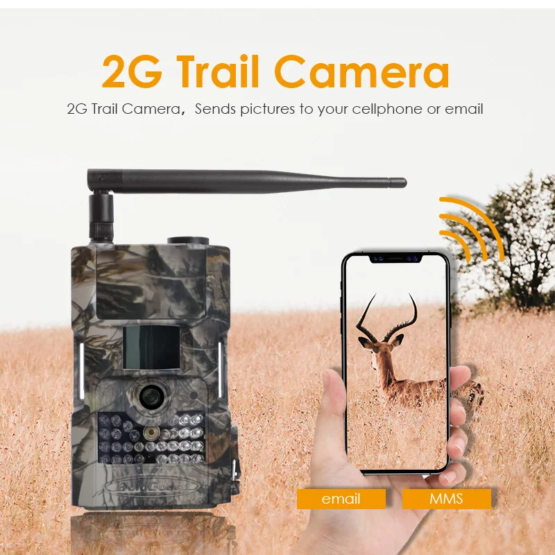 Камера для фотоловушек Bolyguard 2G MMS SMS 18 м 1080PHD 90 футов PIR ночное видение|Камеры охоты|