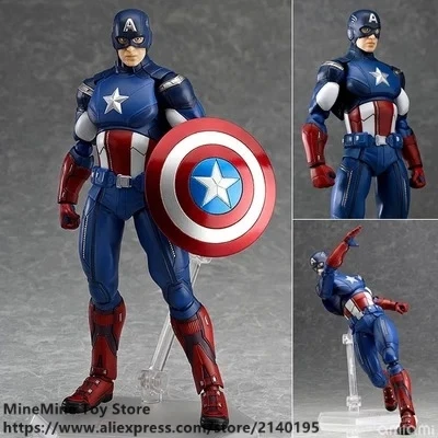 DISNEY Marvel Мстители Капитан Америка 16 см фигурка аниме мини украшение ПВХ Коллекция