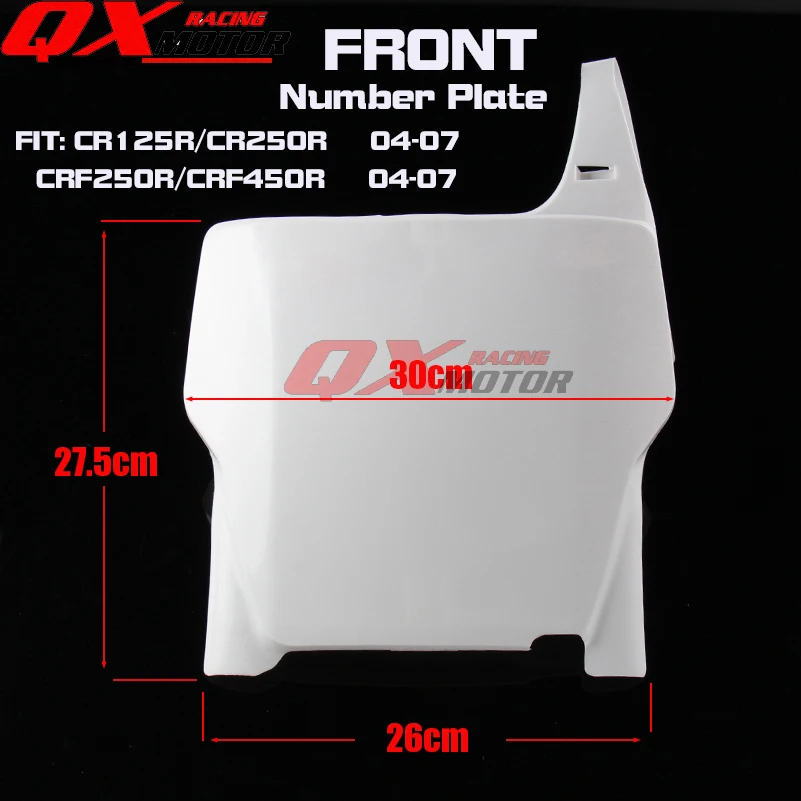 

Front Number Plates Name Plate For CR125R CR250R CRF250R CRF450R 04-07 Off road Racing Motocross free shipping