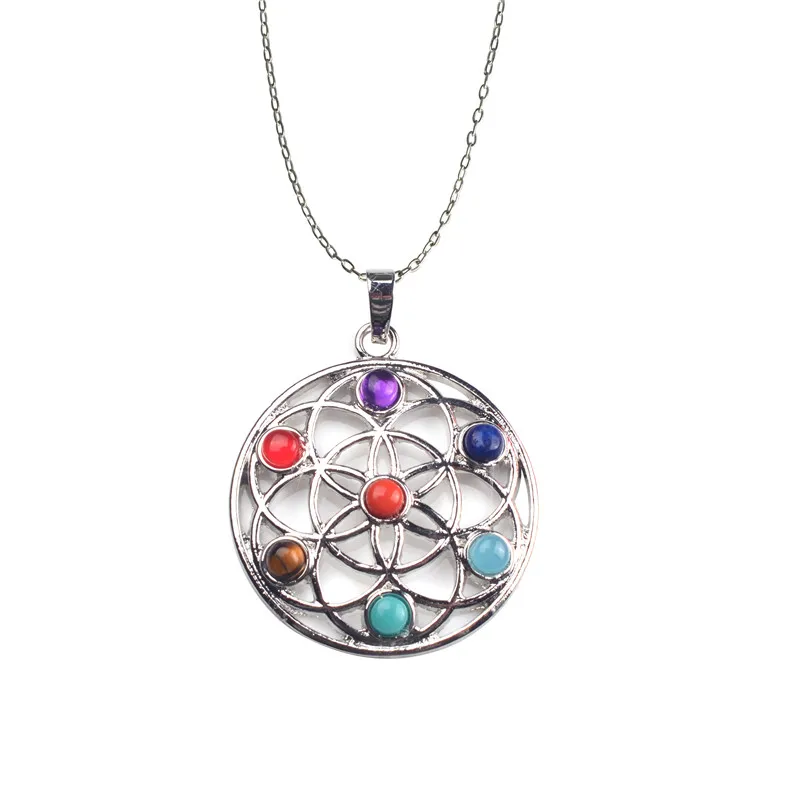 7 Chakra necklace OM Symbol Necklace Reiki healing Spiritual for balancing | Украшения и аксессуары