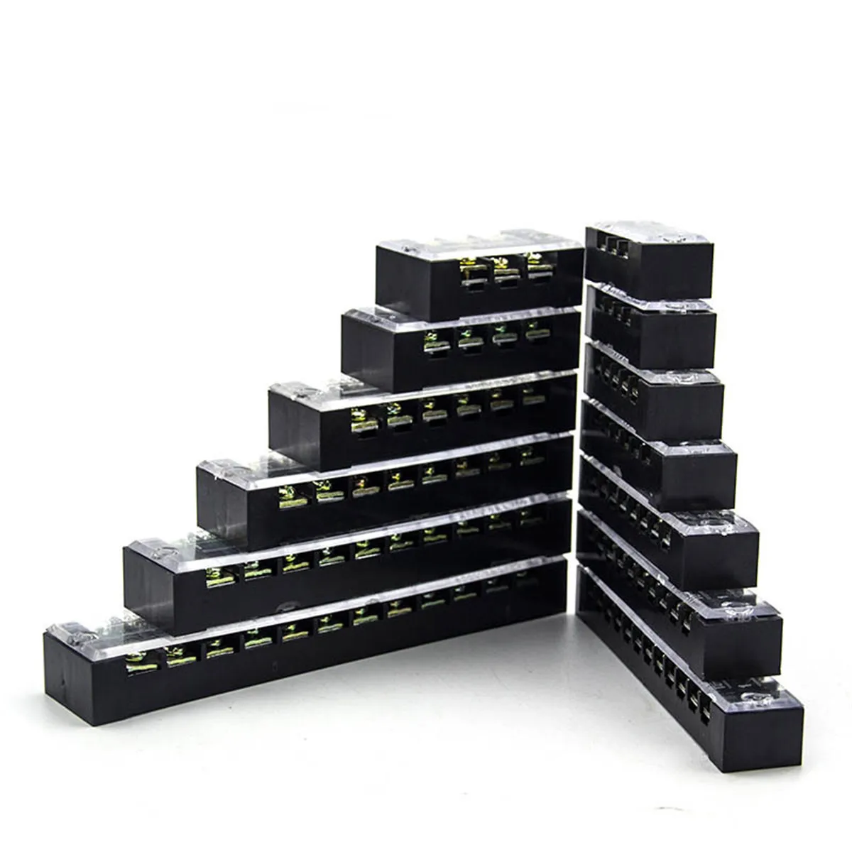 OOTDTY 600V 15A 25A 45A 3/4/5/6/10/12 позиций с двойным рядом барьер Клеммная колодка Разъем провода
