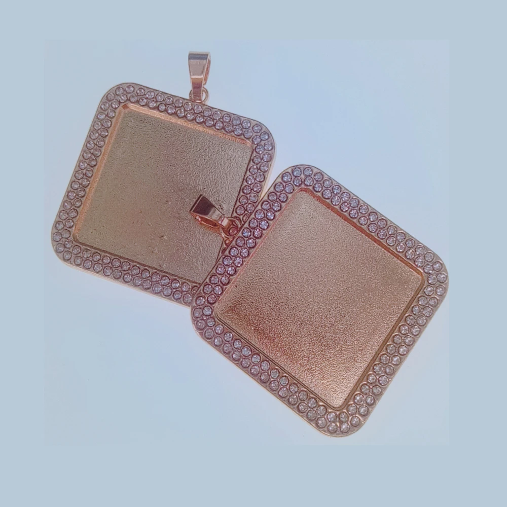 2 шт. Позолоченные Посеребренные стразы Кабошон Базовые настройки 25 мм