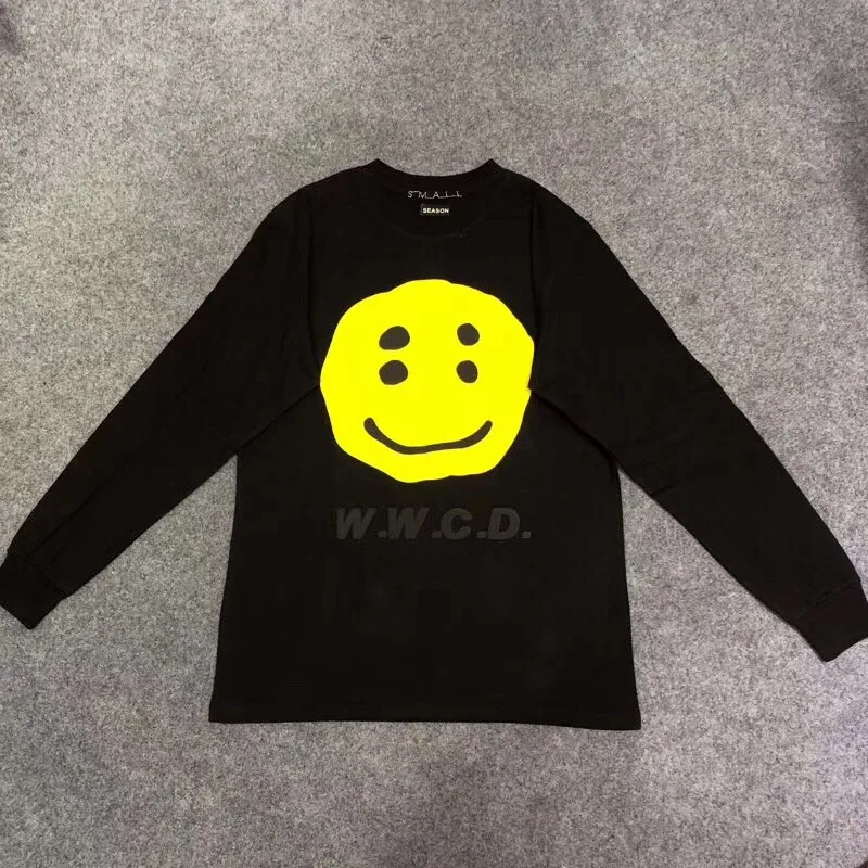 Длинные футболки CPFM w. w. C. D уличная футболка с Рокки смайликом w. w. C. D модная повседневная футболка