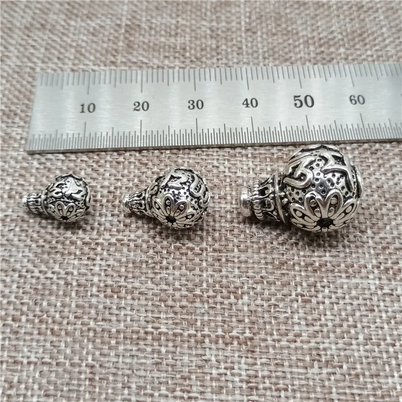 Бусины для браслета из серебра 925 пробы с изображением гуру Ом Мани Падме Хума |