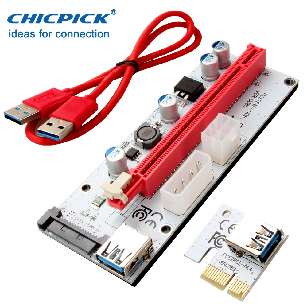 Chicpick USB 3 0 PCIe Экспресс 1x к 16x стояк в 1 VER008S Sata графическая карта Extender кабель-адаптер