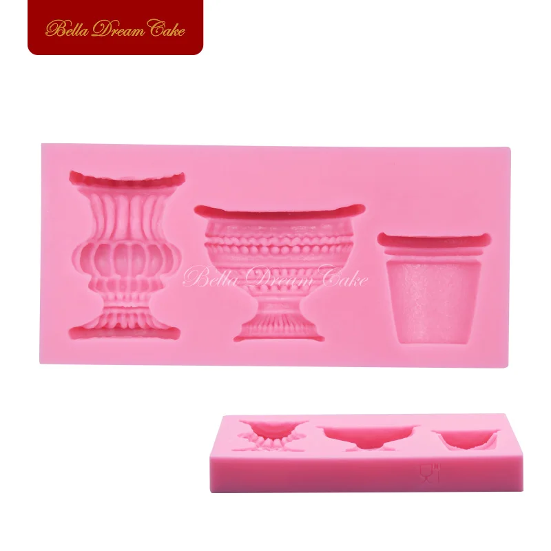 Кастрюли и урны силиконовая форма для торта ваза помадки инструменты украшения