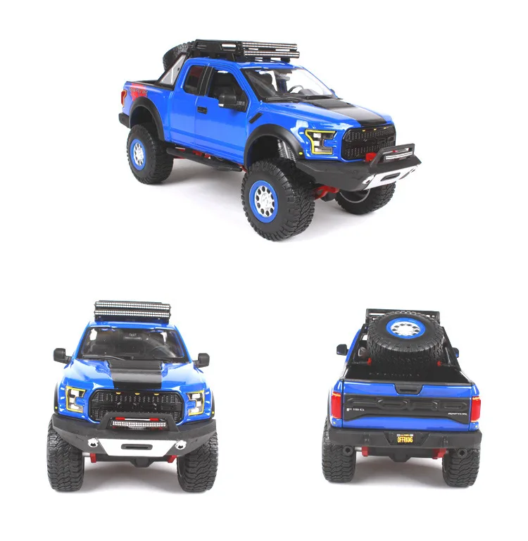 Высокое качество 1:24 Ford F150 звукосниматель Раптора сплава Модель автомобиля, коллекция моделирования и подарочный металлический внедорожный модель