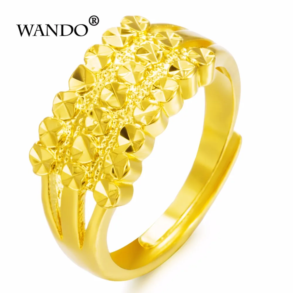 Женское кольцо wando золотое/коричневое в подарок|jewelry rings|wedding ringsring gold |