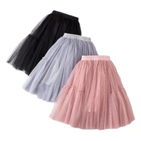 skirts for girls cotton lace kids tutu skirt solid childrens skirt ball gown spring autumn clothes pink gray black tutu party